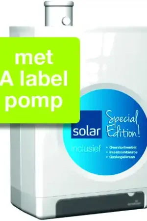 Bestel Nu Solar Plus Hre 36 combiketel, CW5, max. aanvoer 90°C, vermogen 80-60°C/26.3kW, 80/80, hxbxd 710x450x240mm