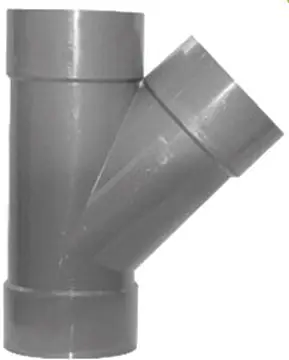 Solar pvc lijm t-stuk 45° 50x50mm mof-mof grijs 1196900656 Tijdelijk Beschikbaar