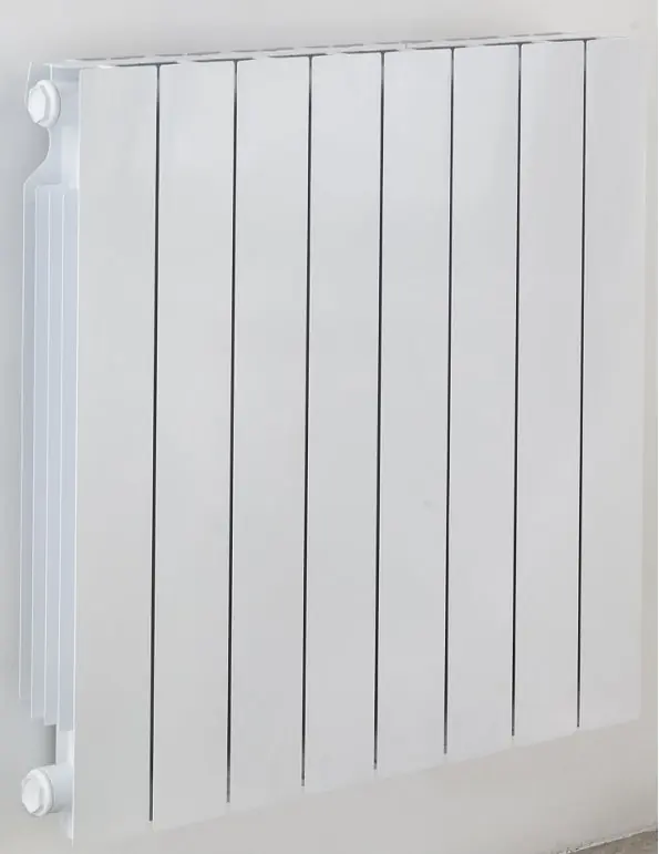 Thermrad Alubasic radiator 616W, recht, horizontaal, buis rechthoekig, 4 aansluitingen, hxlxd 431x560x95mm, glanzend wit RAL9016 Betaalbaar