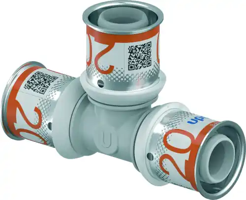 Uponor S-Press Plus PPSU pers composiet T-stuk 20x20x20mm 1039945 Seizoensaanbieding