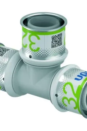 Uponor S-Press Plus PPSU pers composiet T-stuk 32x32x32mm 1039947 Speciale Aanbieding