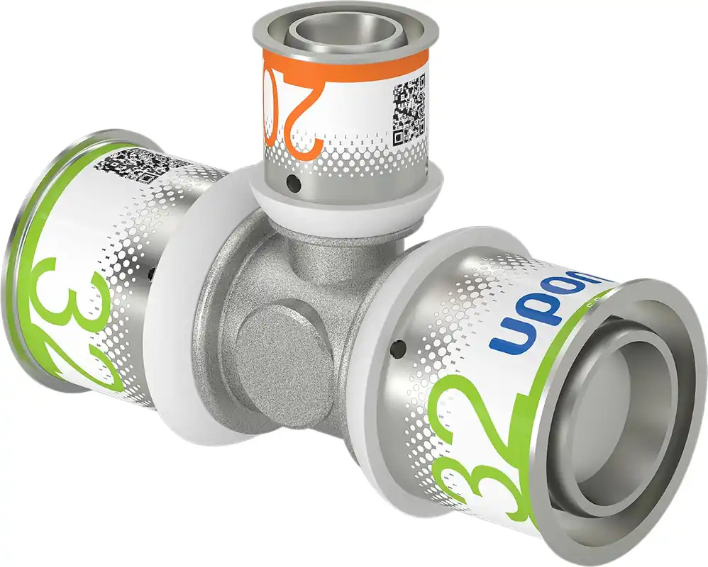 Laatste Kans Uponor S-Press Plus pers T-stuk verlopend 32x20x32mm 1070581