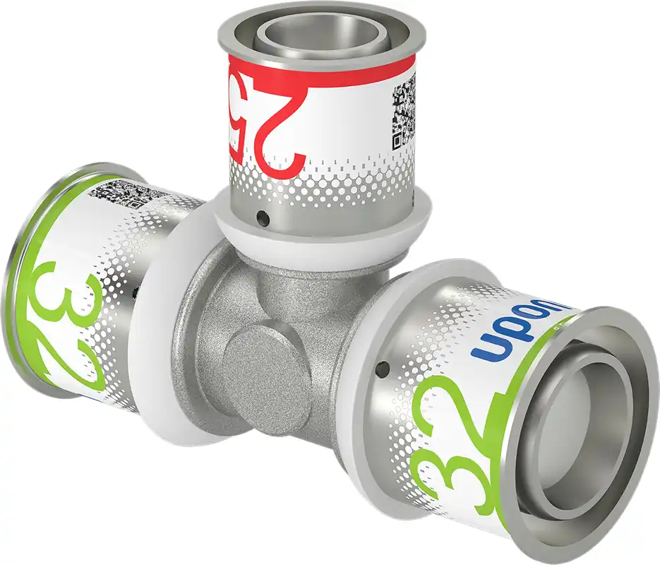 Uponor S-Press Plus pers T-stuk verlopend 32x25x32mm 1070583 Bestel Nu