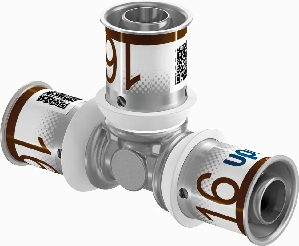 Snelle Levering Uponor S-Press Plus pers T-stuk 16x16x16mm 1070560