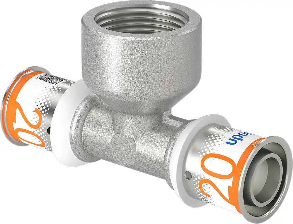 Uponor S-Press Plus pers T-stuk bi.dr. 20x3/4"bix20mm 1070597 Must-Have