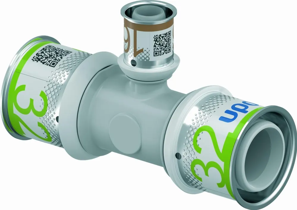 Uponor S-Press Plus PPSU pers composiet T-stuk verlopend 32x16x32mm 1039958 Snelle Levering
