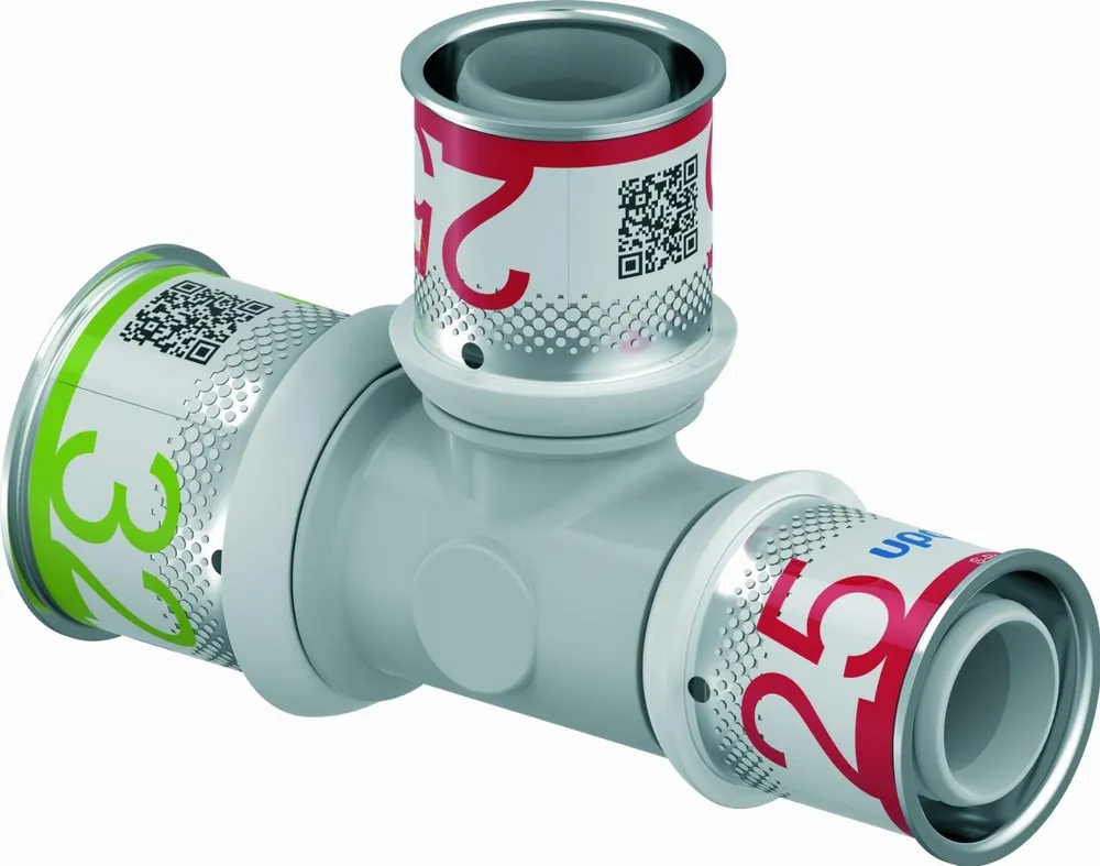 Speciale Aanbieding Uponor S-Press Plus PPSU pers composiet T-stuk verlopend 32x25x25mm 1039960