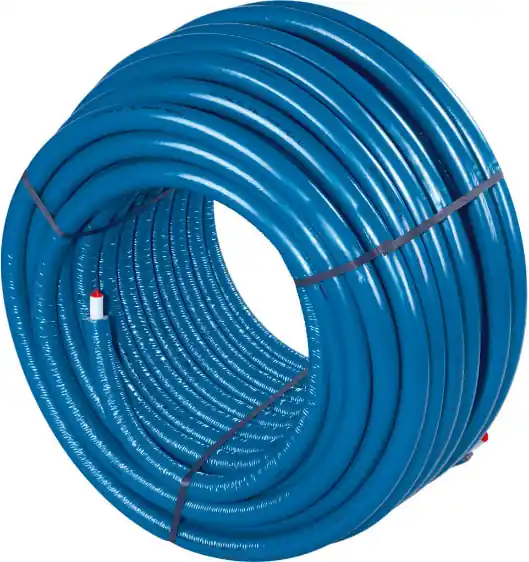 Flitsaanbieding Uponor Uni pipe plus leiding / buis Thermo 20x2,25mm geïsoleerd ISO-4 (S4) 4mm isolatie blauw 100m 1063555