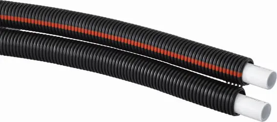 Uponor Uni pipe plus leiding / buis Twinpipe 16x2mm in mantel zwart op rol E=50m 1091718 Speciale Aanbieding