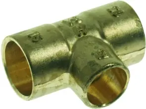 VSH Messing soldeer T-stuk 22 x 15 x 15 mm Hoge Kwaliteit