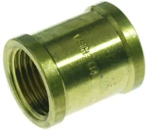 VSH rechte koppeling, sok 1/2" x 1/2" messing DZR (binnendraad x binnendraad) Koopje