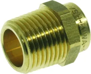 Nieuw VSH Soldeerfitting messing rechte koppeling puntstuk 22mm x 3/4" (soldeer x buitendraad) 0606551