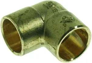 VSH Soldeerfitting, messing, knie koppeling 90gr, 15 x 15mm (soldeer x soldeer) Merkproduct
