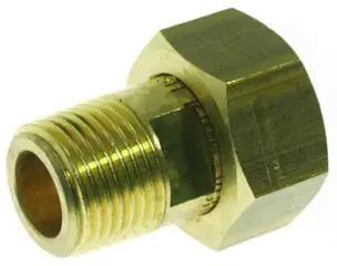 VSH Rechte koppeling, messing, 2-delig, vlakdichtend 1 1/4" x 1" (buitendraad x binnendraad) Laatste Versie