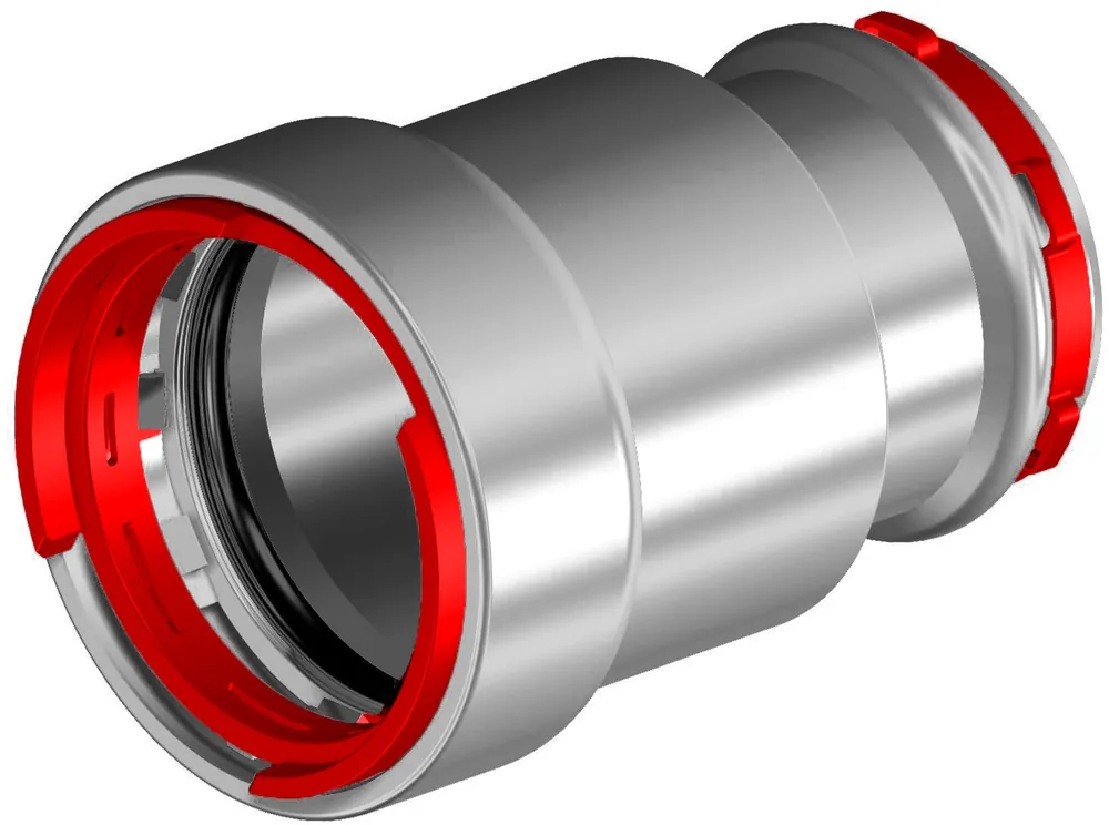 VSH Powerpress, Overgangskoppeling fitting, SudoPress, 3/4" x 22mm (persmof x persmof), staal, EPDM, DN20, PN16, max 16 bar Actieprijs