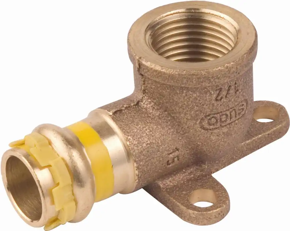 Bestel Nu VSH muurplaat, Sudopress, GAS, 90° graden, 15mm x 1/2" (persmop x binnendraad), DN12, koper, onbehandeld