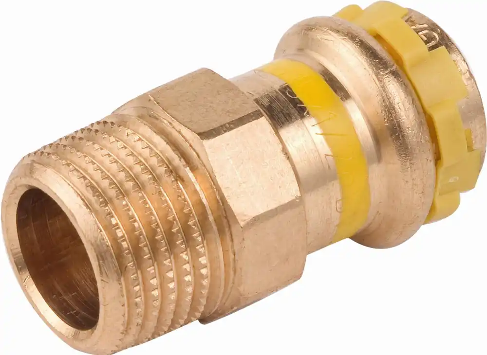 VSH Sudopress GAS rechte koppeling, puntstuk 28mm x 1, koper, gas (pers x buitendraad) Gecertificeerd
