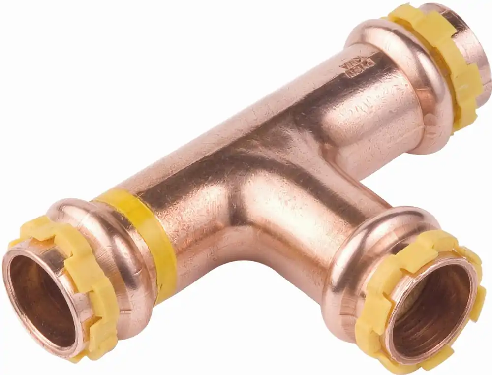 Rechtstreeks Van De Fabrikant VSH Sudopress GAS T-stuk, 15mm x 15mm x 15mm, koper, gas (pers x pers x pers)