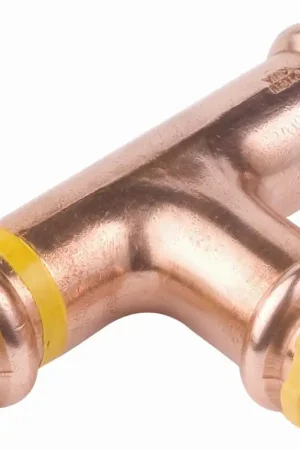 VSH Sudopress GAS T-stuk, 22mm x 22mm x 22mm, koper, gas (pers x pers x pers) Gereduceerde Prijs