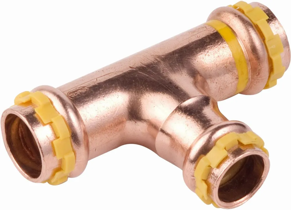 VSH Sudopress GAS T-stuk, 35mm x 22mm x 35mm, koper, gas (pers x pers x pers) Dagaanbieding