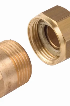 VSH Sudopress KOPER 3-delige rechte koppeling, 28mm x 1, koper (pers x binnendraad) Direct Verzonden