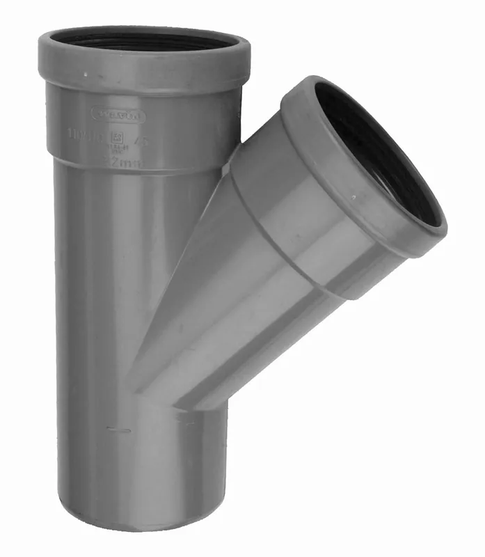 Direct Verzonden Wafix PVC M-T-stuk 45° GR 110 SN8 2M/S 1112111004