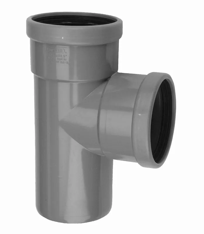 Wafix PVC M-T-stuk 88° GR 110 SN8 2M/S 1112111009 Gratis Retour