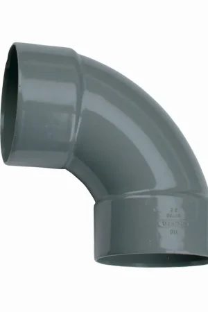 Alleen Vandaag Wavin L-Bocht, Wadal, 90° graden, PVC, 160mm x 160mm (lijmmof x lijmmof), grijs