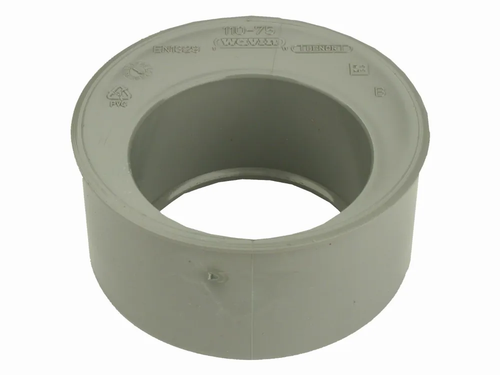 Flitsaanbieding Wavin L-Inzetverloop, Wadal, PVC, 125mm x 50mm (lijmhouder x lijmmof), grijs