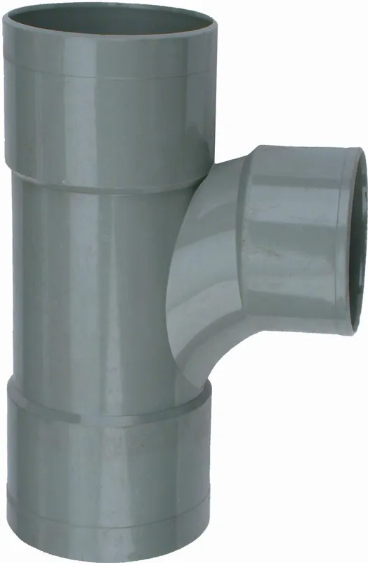 Flitsaanbieding Wavin L-T-stuk stromend, 90° graden, PN16, 110mm x 110mm x 110mm (mof x mof x mof), grijs