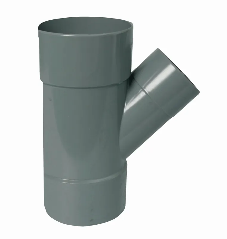 Wavin L-T-stuk, Wadal, 45° graden, PVC, 125mm x 75mm x 125mm (mof x mof x mof), grijs Voordeelprijs