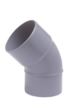 Alleen Vandaag Wavin L-Bocht, Wadal, 45° graden, PVC, 110mm x 110mm (lijmmof x lijmhouder), grijs