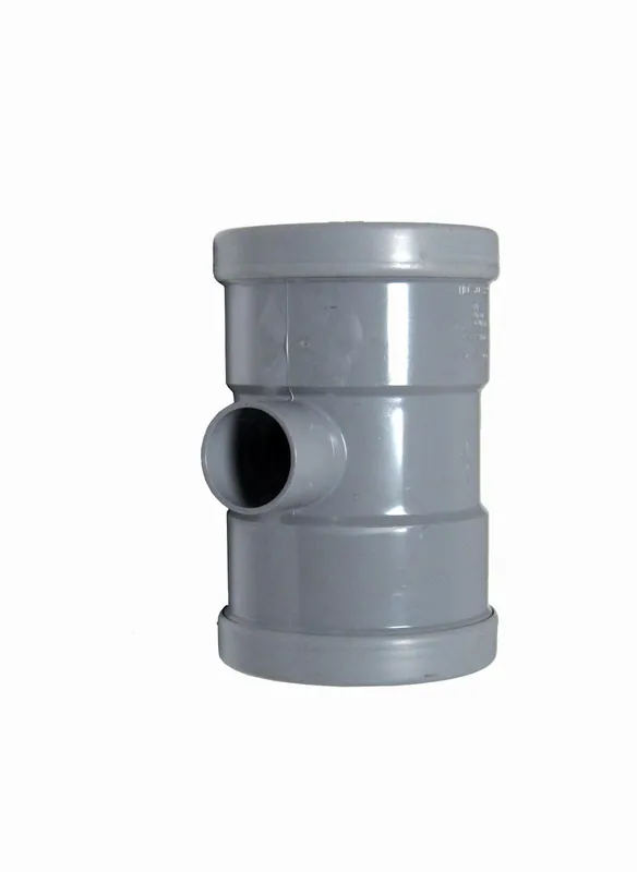 Wavin M-T-stuk, Wafix, 90° graden, PVC, SN4, 110mm x 50mm x 110mm (manchet, x lijmmof x manchet), grijs Weekendaanbieding