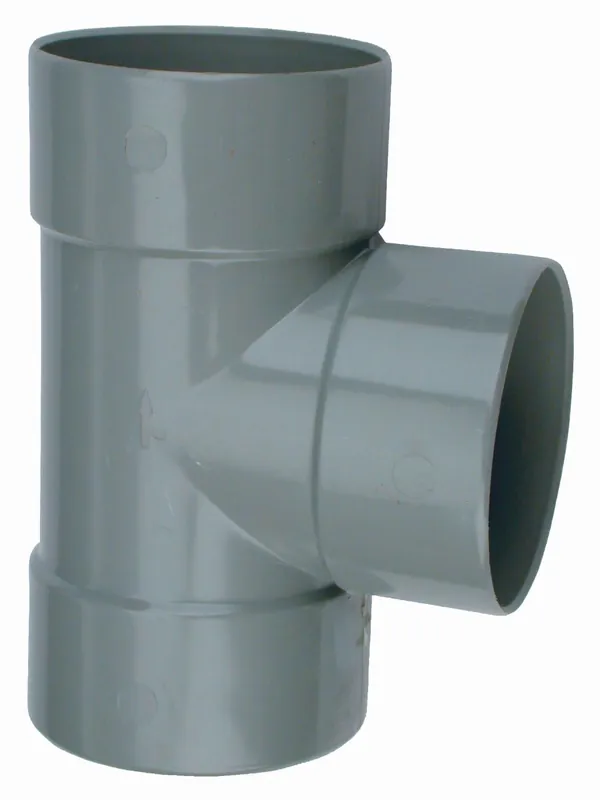 Nu Kopen Wavin L-T-stuk, Wadal, 90° graden, PVC, 75mm x 75mm x 75mm (mof x mof x mof), grijs