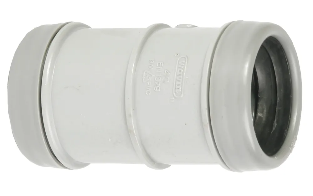 Voordeelprijs Wavin M-Overschuifmof Wafix PVC TPE 32mmx32mm (mof x mof) grijs 3100103000