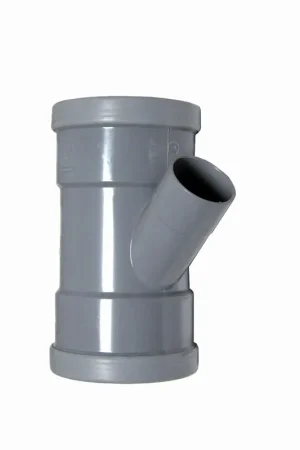 Actieprijs Wavin M-T-stuk, Wafix, 45° graden, PVC, SN4, 110mm x 50mm x 110mm (manchet, x lijmmof x manchet), grijs