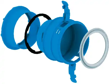 Actieprijs Burgerhout Hybalans+ verbindingsstuk rond luchtkanaal, kunststof, met afdichting, 75mm 400470408