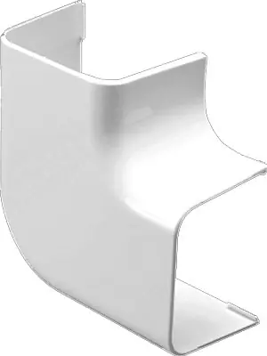 Canalit AC verticaal hoekstuk aircokanaal 90°, kunststof, opklembaar (snap), hxb 60x80mm, wit RAL9010 Snelle Levering