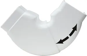 Gecertificeerd Canalit AC verticaal hoekstuk aircokanaal kunststof, opklembaar (snap), hxb 60x80mm, wit RAL9010