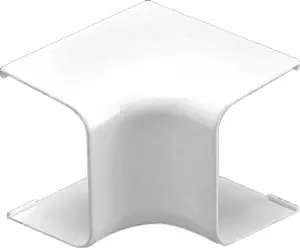 Canalit AC binnenhoekstuk aircokanaal 90°, kunststof, opklembaar (snap), hxb 60x80mm, wit RAL9010 Nieuw