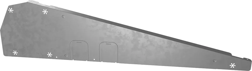Esdec FlatFix Fusion, winddeflector links, voor plak dak, horizontaal, staal, bxl module 272x1126mm, zwart Op = Op