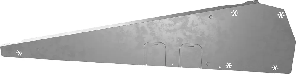 Esdec FlatFix Fusion, winddeflector rechts, voor plak dak, horizontaal, staal, bxl module 272x1126mm, zwart Lage Prijs