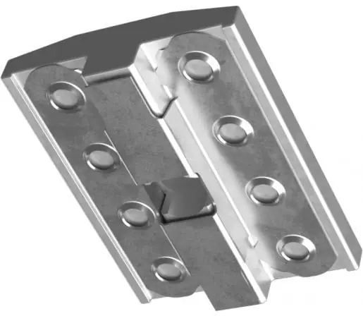 Esdec middenklem met vereffening voor bevestiging van pv paneel, staal, hxbxd 10x40x30mm Beperkte Voorraad