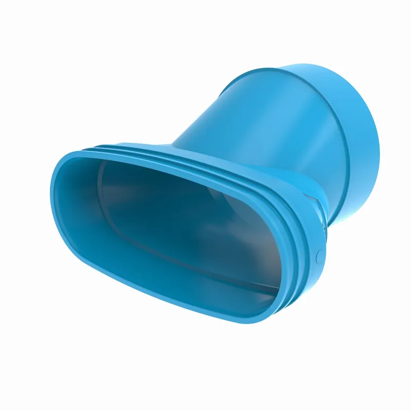 Wavin Ventiza verloop excentrisch, pvc, 195X125, m/s, blauw Gratis Retour