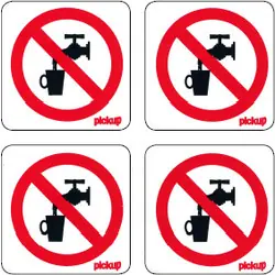 Laatste Kans Sticker geen drinkwater 5x5cm