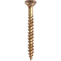 Finale Uitverkoop Forgefast universele schroeven platkop voldraad geel 4,5x70mm TX25