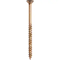 Forgefast universele schroeven platkop voldraad geel 5x60mm TX25 Lage Kosten
