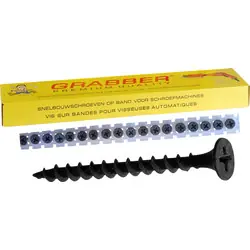 Hoge Kwaliteit Grabber gipsplaatschroeven op strip 3,9x25mm, grof draad, PH2