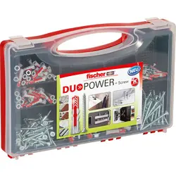 Fischer Red-box Duopower pluggen met schroeven 280-delig Voordeelprijs