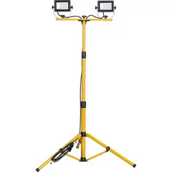 Actieprijs 2x20W LED werklamp op statief IP65 2x20W 2x2400lm 6500K